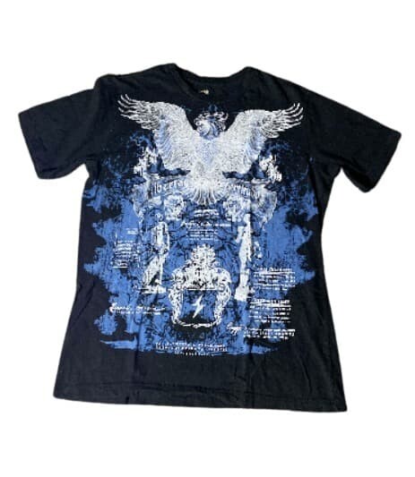 T-Shirt No Boundaries Nobo Men T-Shirt Black Crew Neck MD. Top Cotton