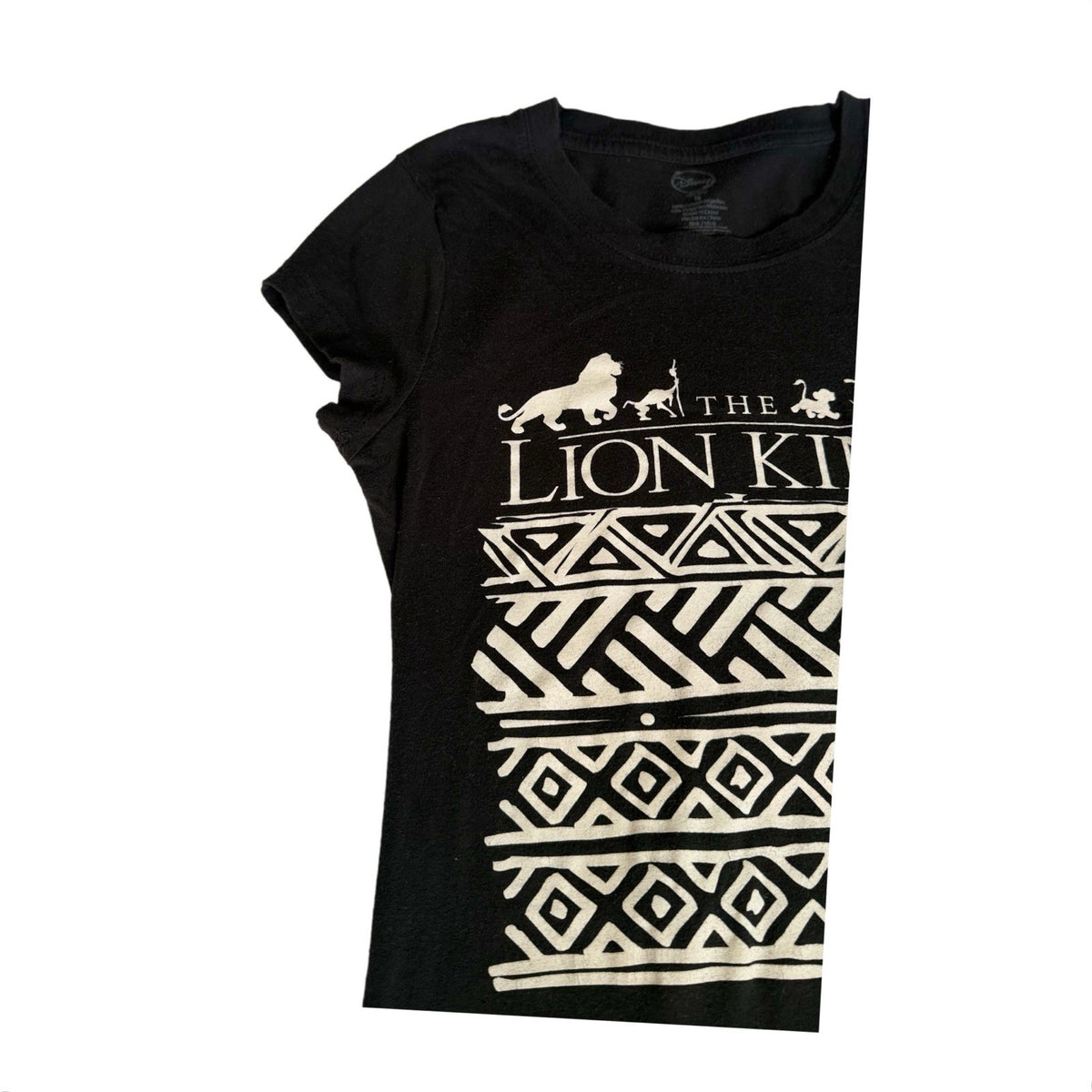 Disney Lion King Black & White Silhouette T-Shirt Women’s Small Cap Sleeve Tee