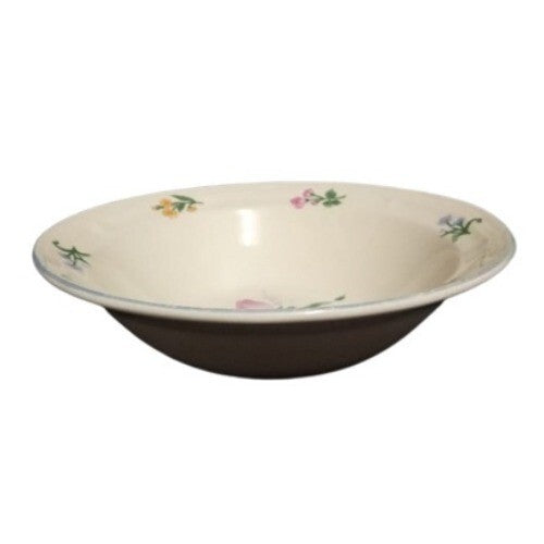 Gibson Designs LAFAYETTE 4-Soup/Cereal Bowls 7" Tulip Floral Embossed Blue Trim