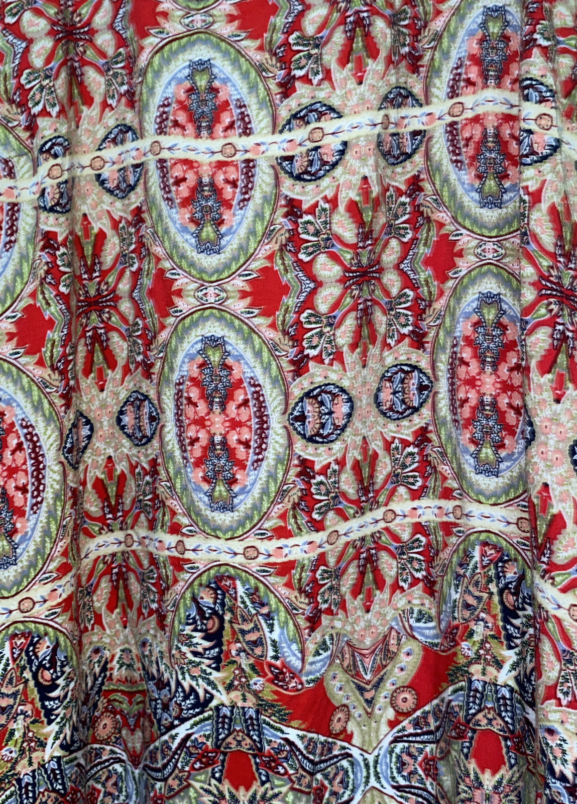 Lulu's Women Tank Top Red Sleeveless Blouse S. Paisley Sleeveless Crew Neck Boho
