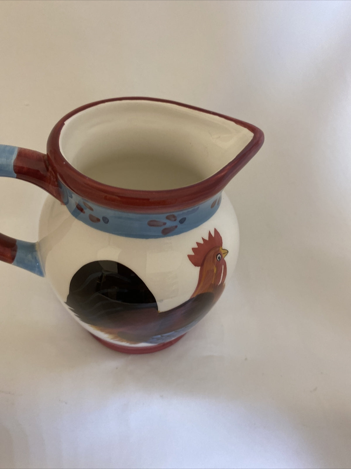 Milson & Louis Hand Painted Rooster Creamer Milk Pitcher