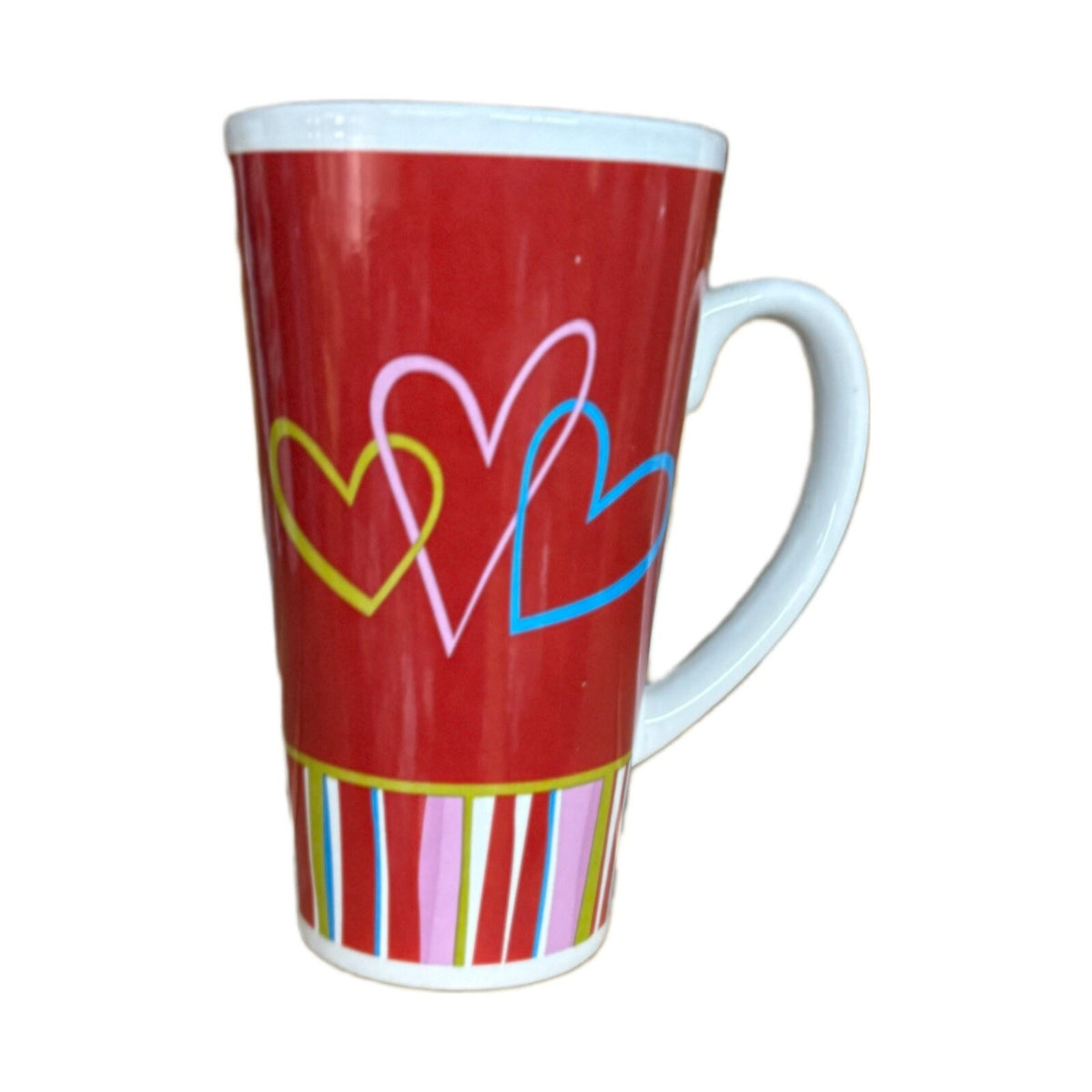 TB TOY TRADING CO. latte Mug Hearts Coffee Tea Cup Hearts Love Holiday Winter
