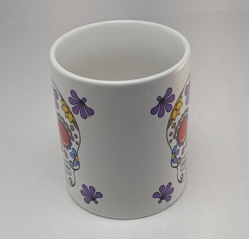 Home Essentials SKULL Coffee Mug/Cup Wanderlust Skeleton 15 Oz
