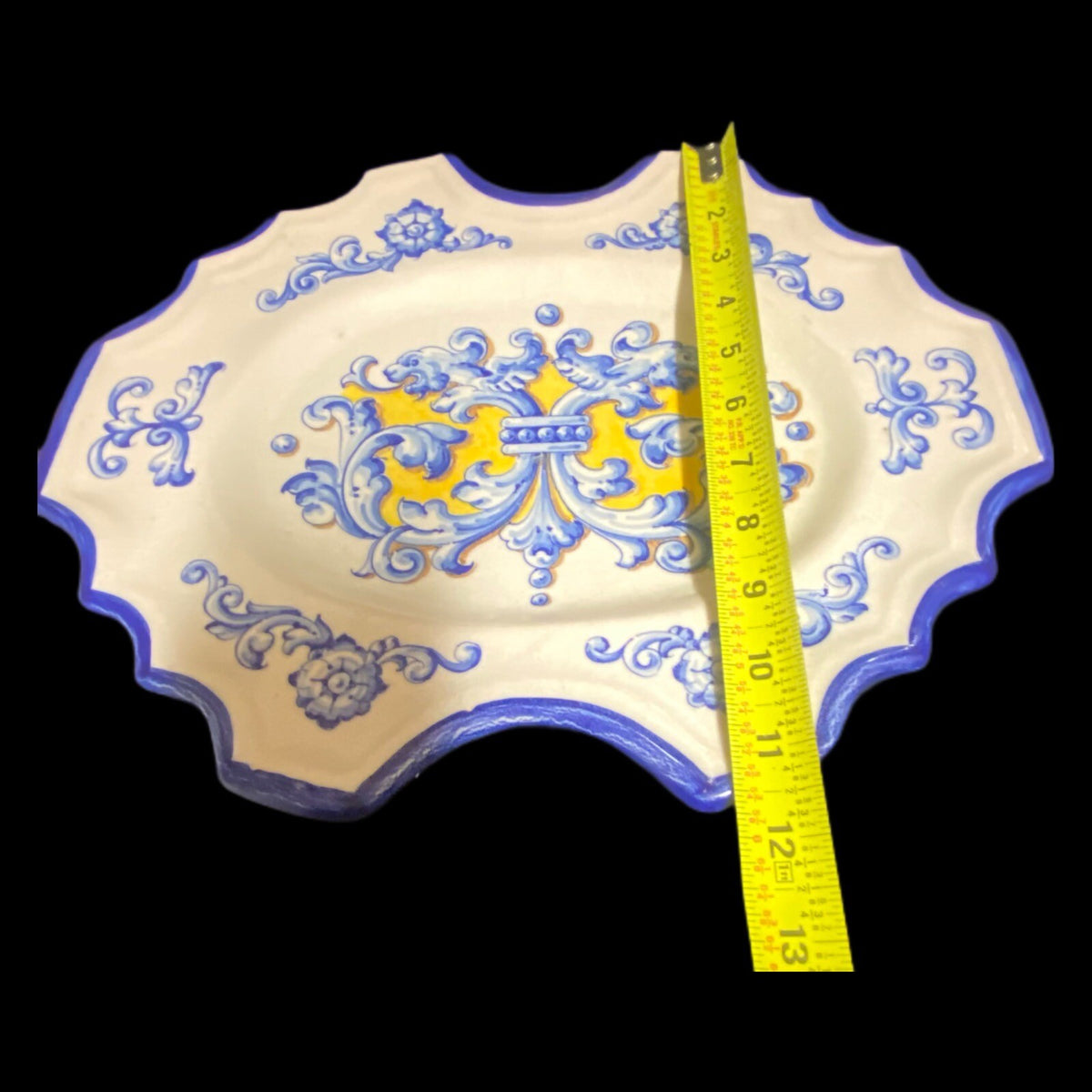Vintage Mexican TALAVERA San Andrés Hand Painted Platter Serving Wall Hanging