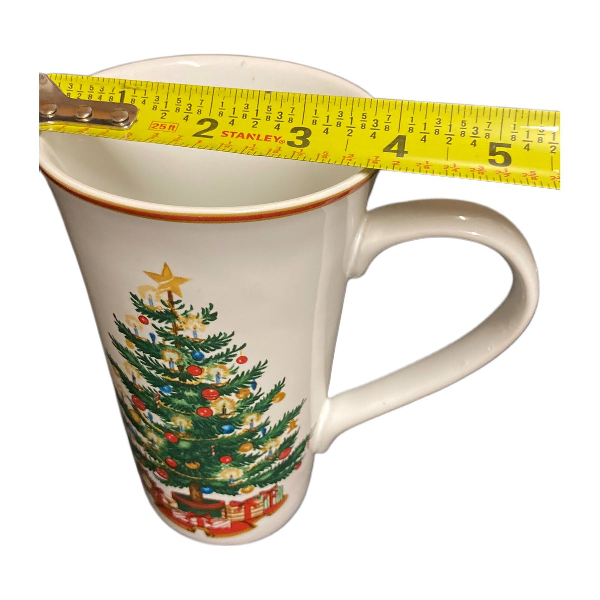 222 Fifth O' Tannenbaum Latte Mug Christmas Holidays Tree Gifts Presents Tea Cup