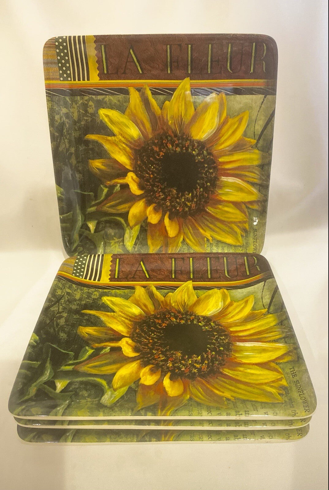 Certified Intl. LORI SIEBERT Vintage Sunflower La Fleur Dinnerware Collection
