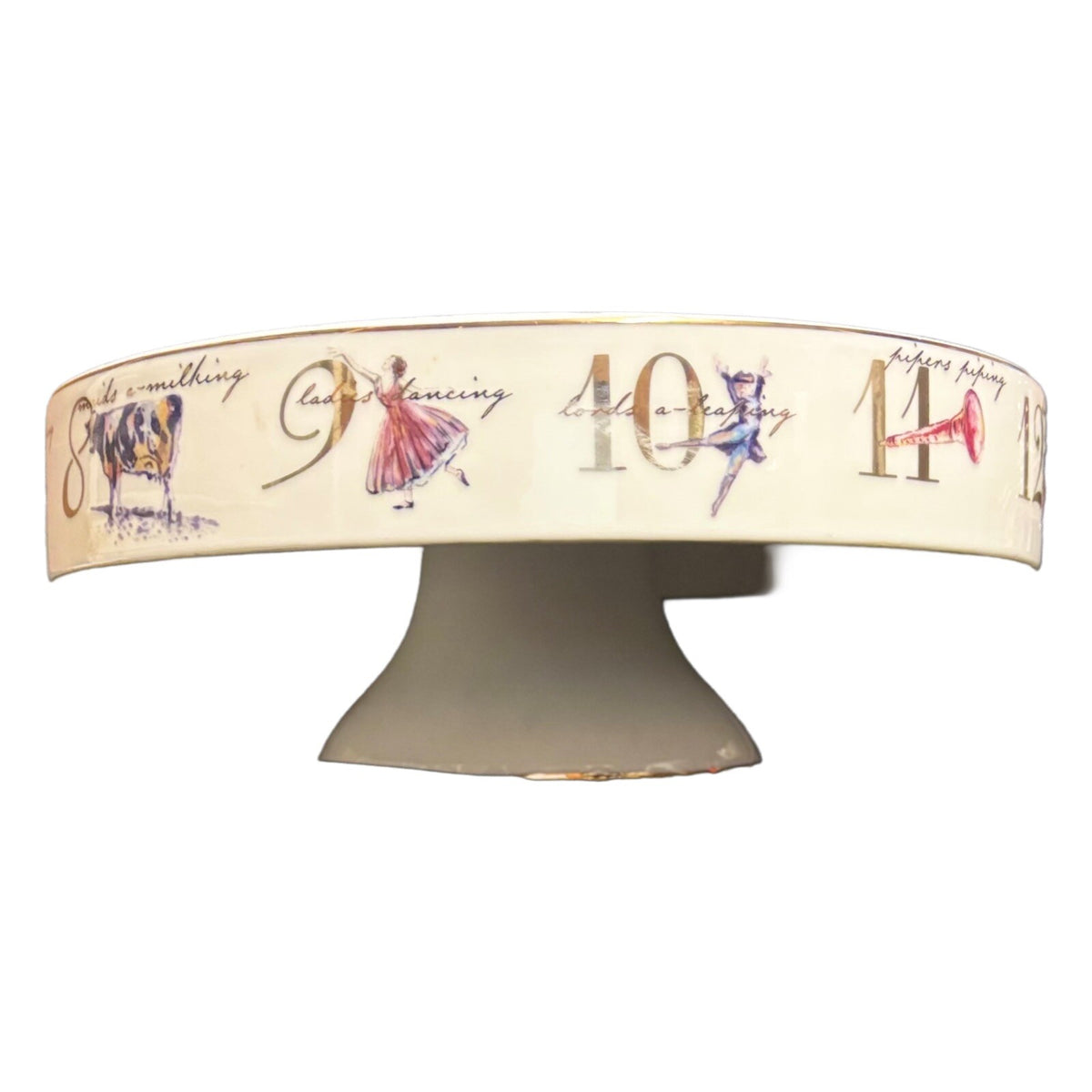 Twelve Days of Christmas Better Homes & Gardens Porcelain Cake Stand 12.5" Round