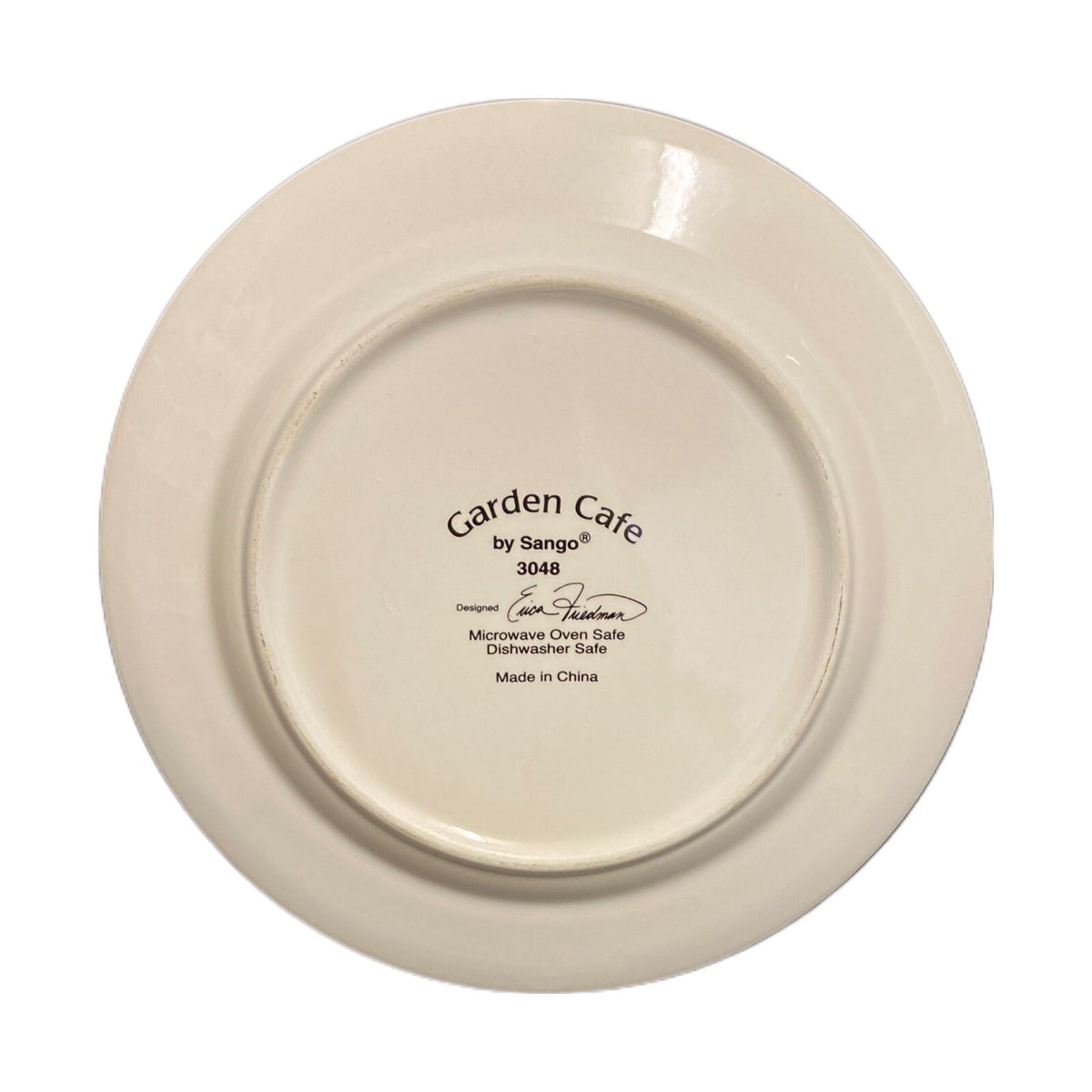 Sango GARDEN CAFE 4-Salad Plates Designed By ERICA FRIEDMAN # 3048 Ceramic Dish