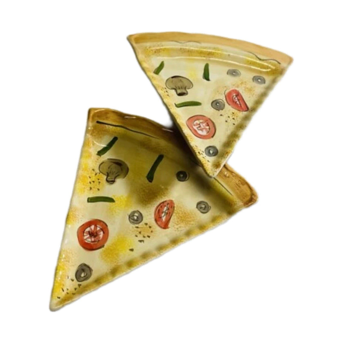 Tabletops Unlimited Pizza Slice Plates Set of 2 Kitchen Prep 201 Ceramic 9” L