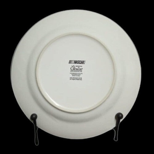 Gibson Designs NASCAR 3-Dinner Plates 11 ¼” D Black White Checkered Car Nascar
