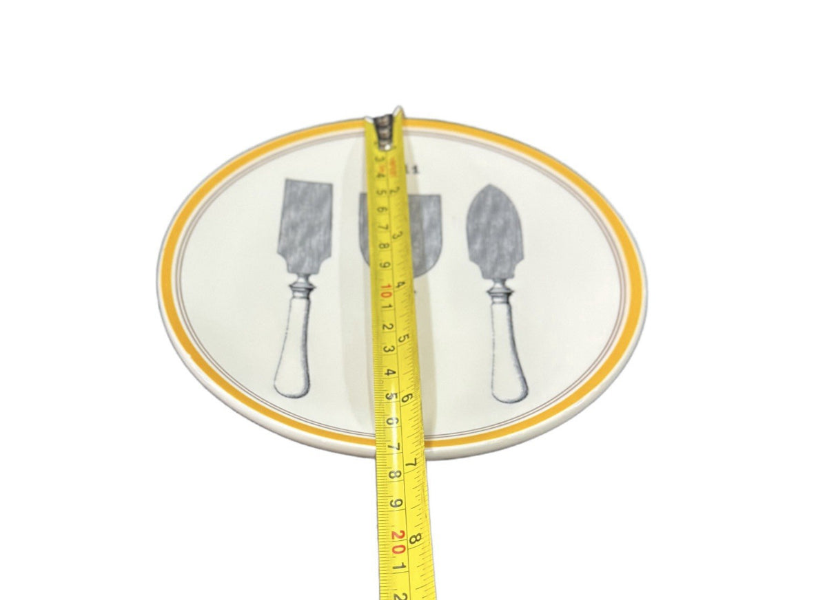 Williams-Sonoma Antique Illustration Plate No. 11 Yellow Border 8.25” 2012