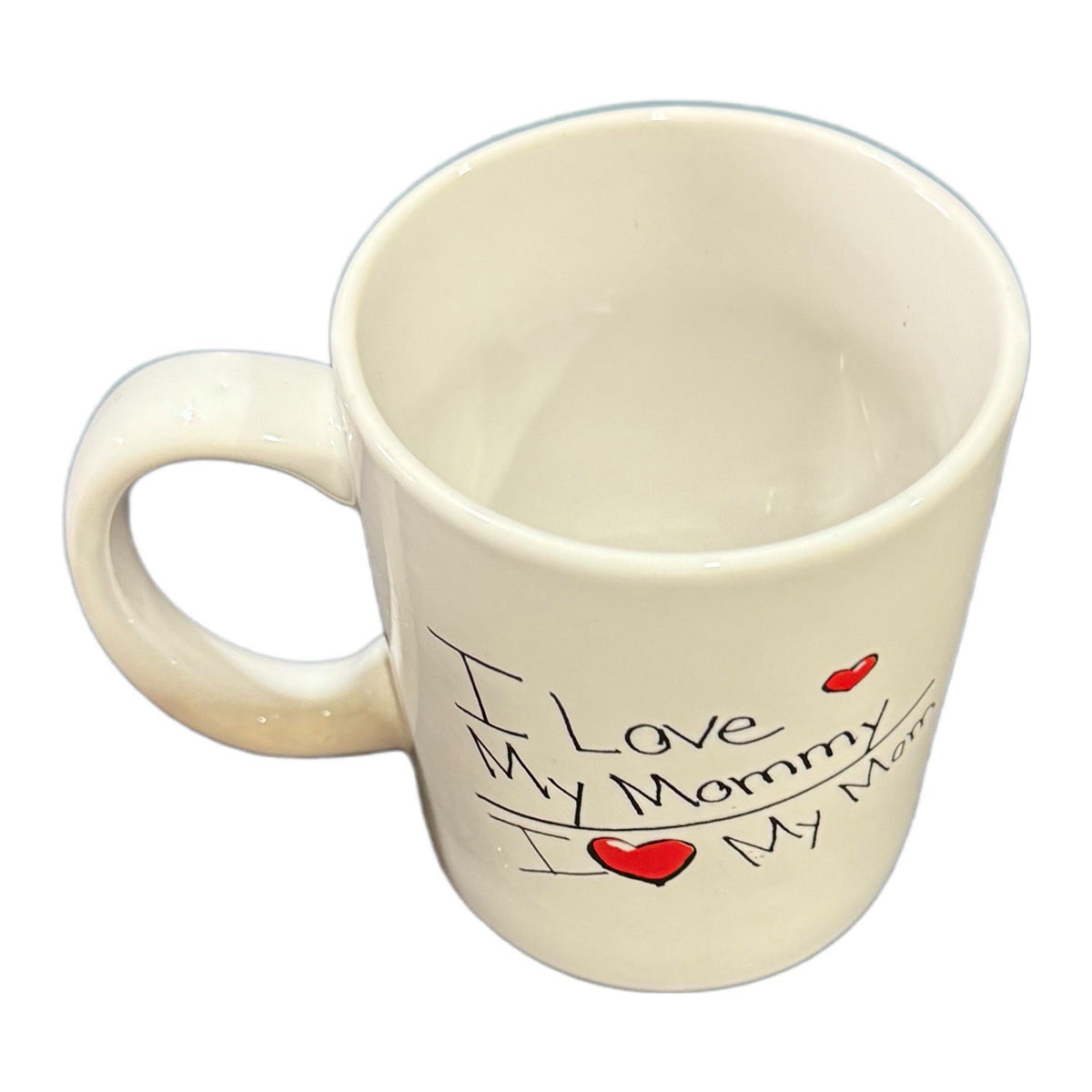 I Love My Mommy / I  Love My Mom Coffee Mug Love Rules Ceramic Cup Gift 4.25”