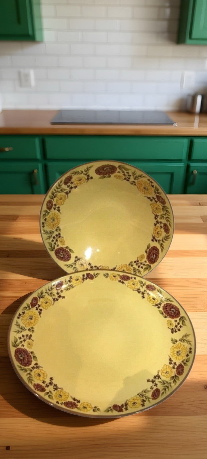 Taylor Smith & Taylor Indian Summer Platter 13” & Vegetable Bowl 10” USA Set