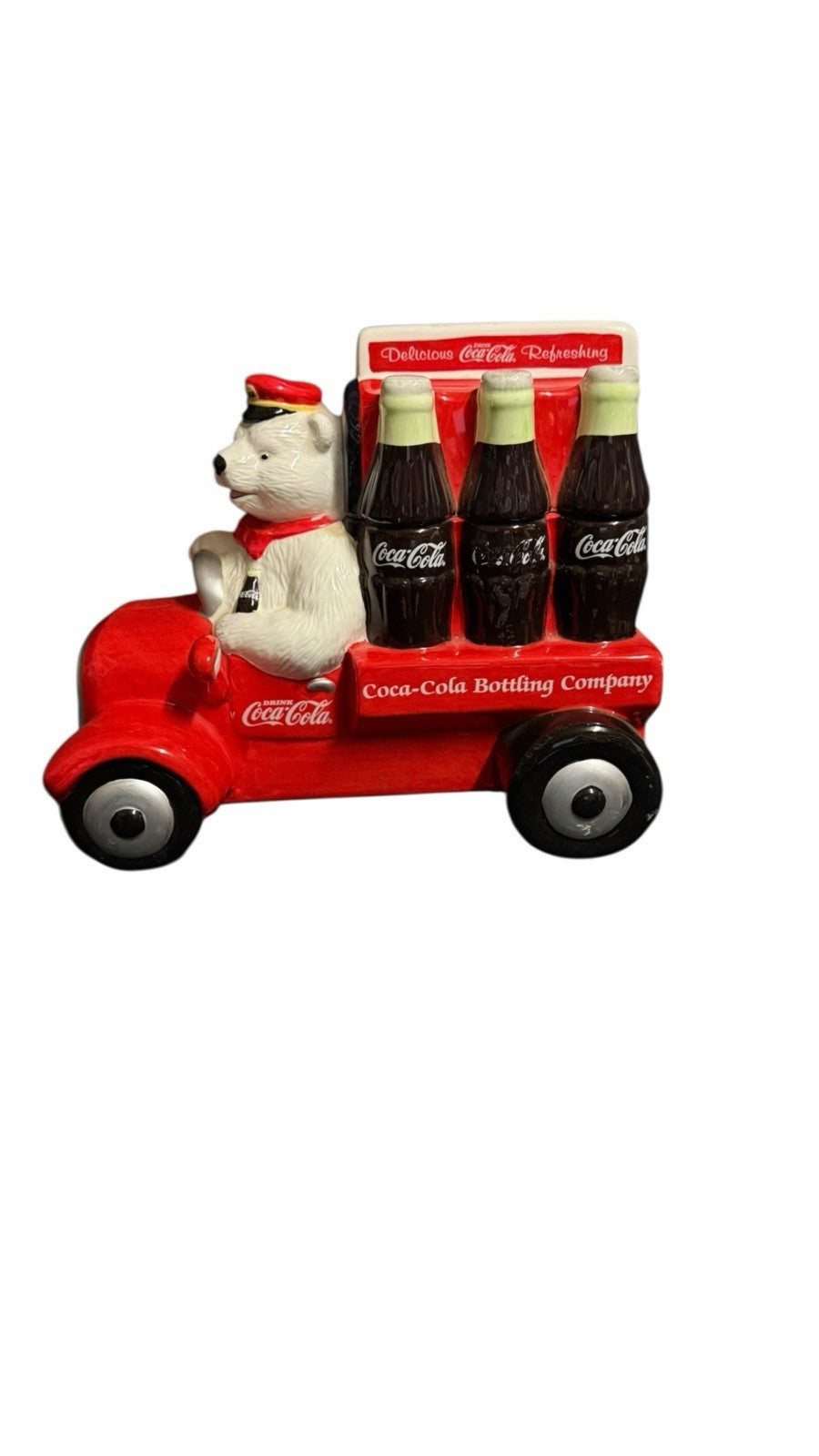 Coca-Cola 1999 Limited Edition Polar Bear Delivery Truck Cookie Jar