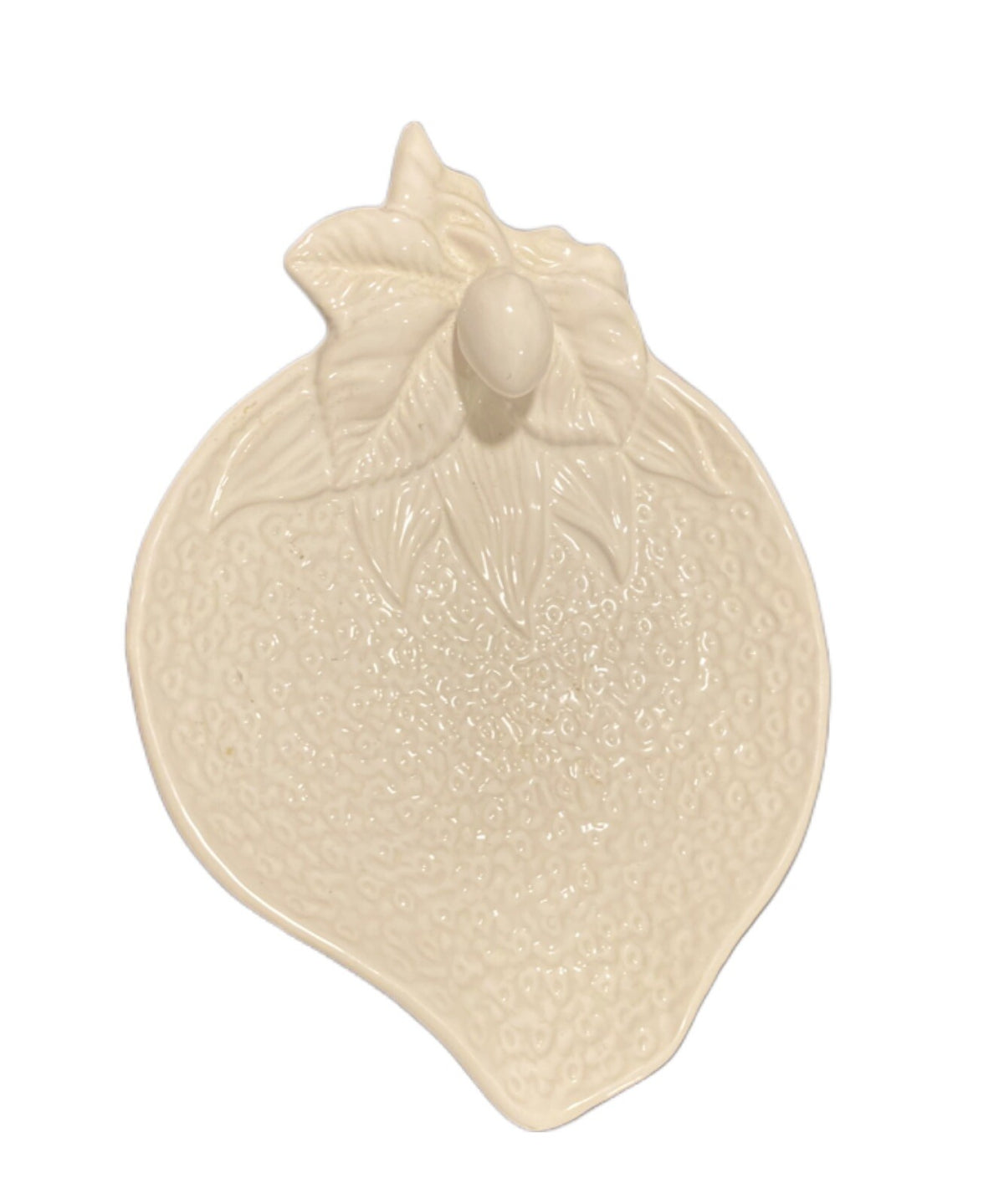 BORDALLO PINHEIRO Portugal Dish White Strawberry Shaped Olive Candy Chocolate