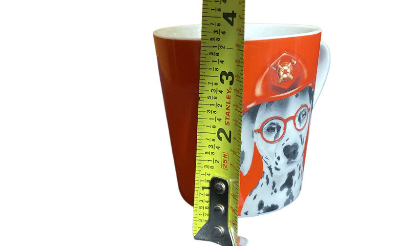 CHRISTOPHER VINE Coffee Mug Dalmatian Dog Porcelain Tea cup Australia Fire Man