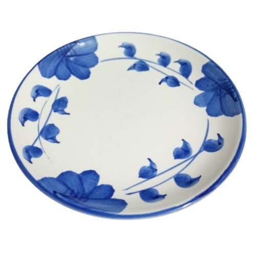 Gibson Designs LARKSPUR 2-Bread & Butter Plates 6 5/8" Blue Flowers Dessert Dish