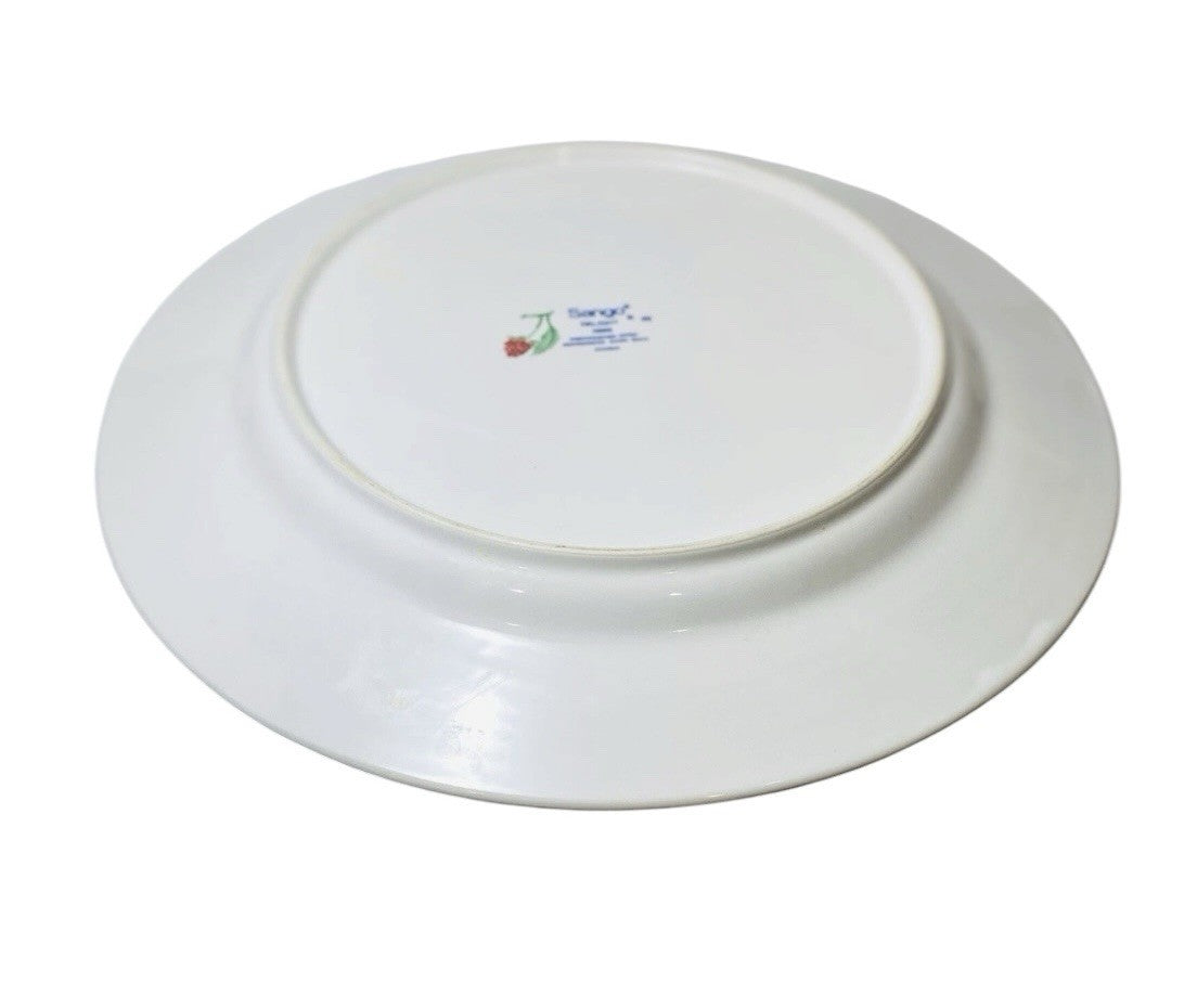 Sango Delight 4869 Set of 4 Dinner Plates Fruit Rim 10.75” Stoneware Vintage
