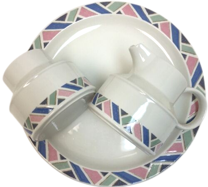 MIDWINTER AZTEC England Stonehenge 2-Dinner Plate 1-Sugar Bowl 1-Creamer
