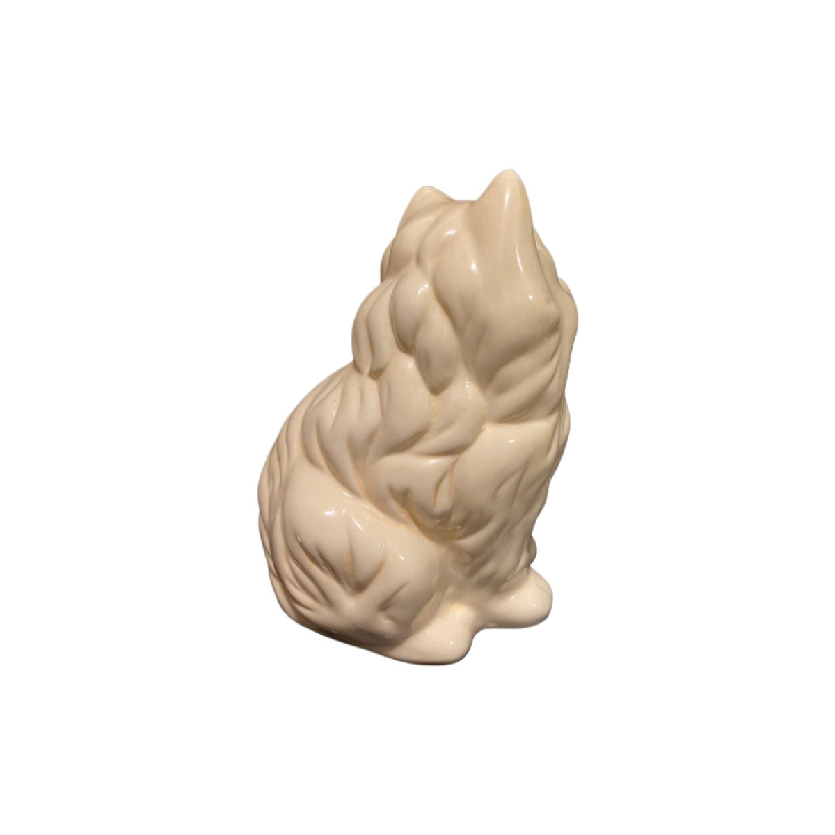 Vintage Persian Cats Long Hair Blue Eyes Set of 2 White Ceramic Figurines