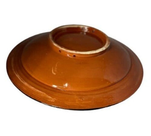 WARDA Blue Moroccan 13.5” Terracotta Platter – Hand-Painted Serving Dish Art