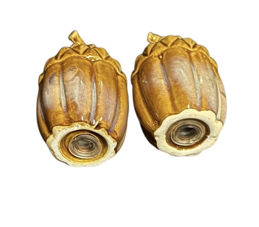 Acorn Salt & Pepper Shakers Set Ceramic 3.5” H Fall Autumn Thanksgiving Decor