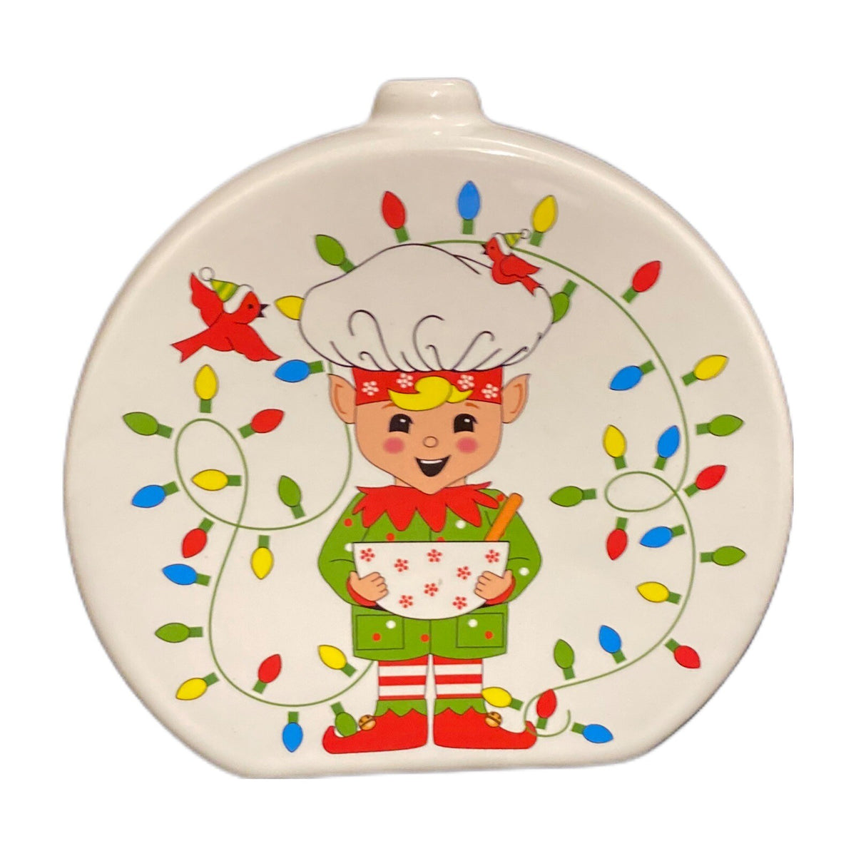 Temp-tations by Tara 6-Christmas Ornaments Ceramic Stand Or Hang Recipe On Back