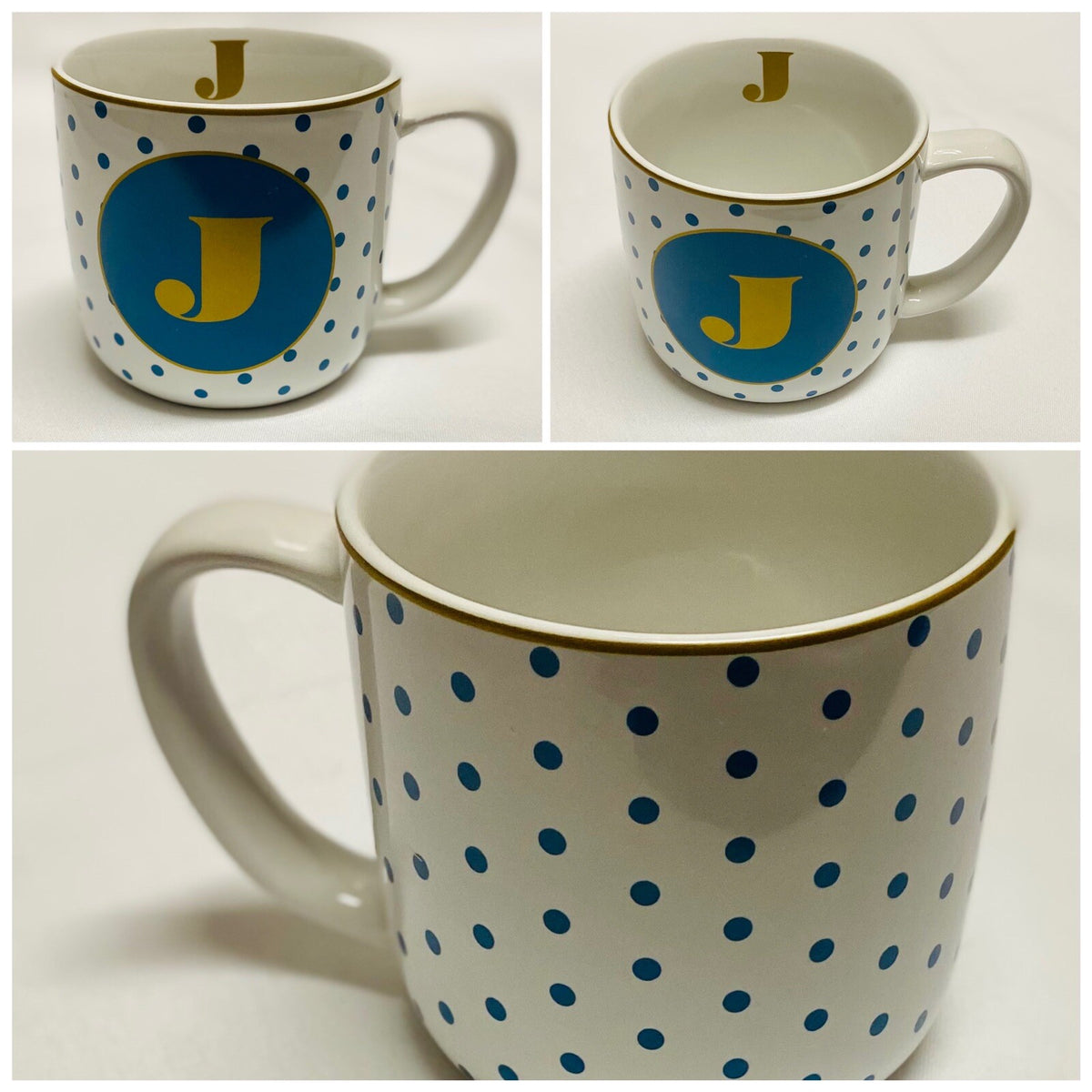 Target Stoneware Monogram Coffee Mug Personalized Name Cup Initial Letter 14 oz.