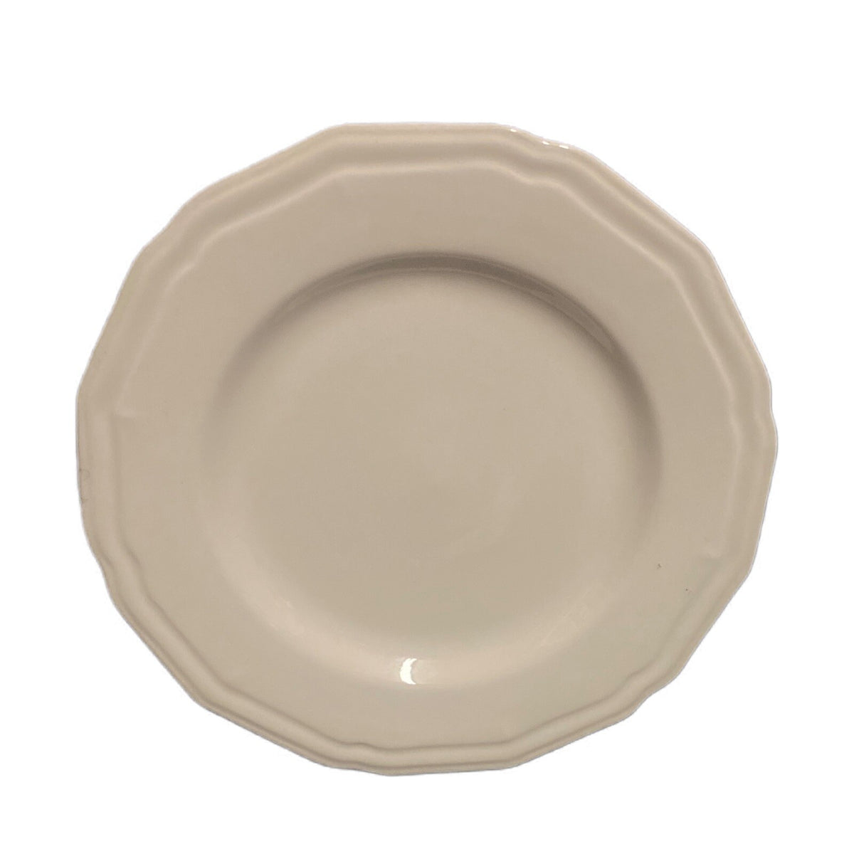 Gibson Designs PLEASANT HILL 6-Salad Plates Scalloped White Dessert Dinnerware