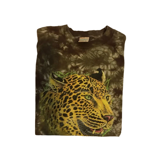 Costa Rica Natural Pura Vida Men's Lg. T-Shirt Top Panthera Onca Save The Forest