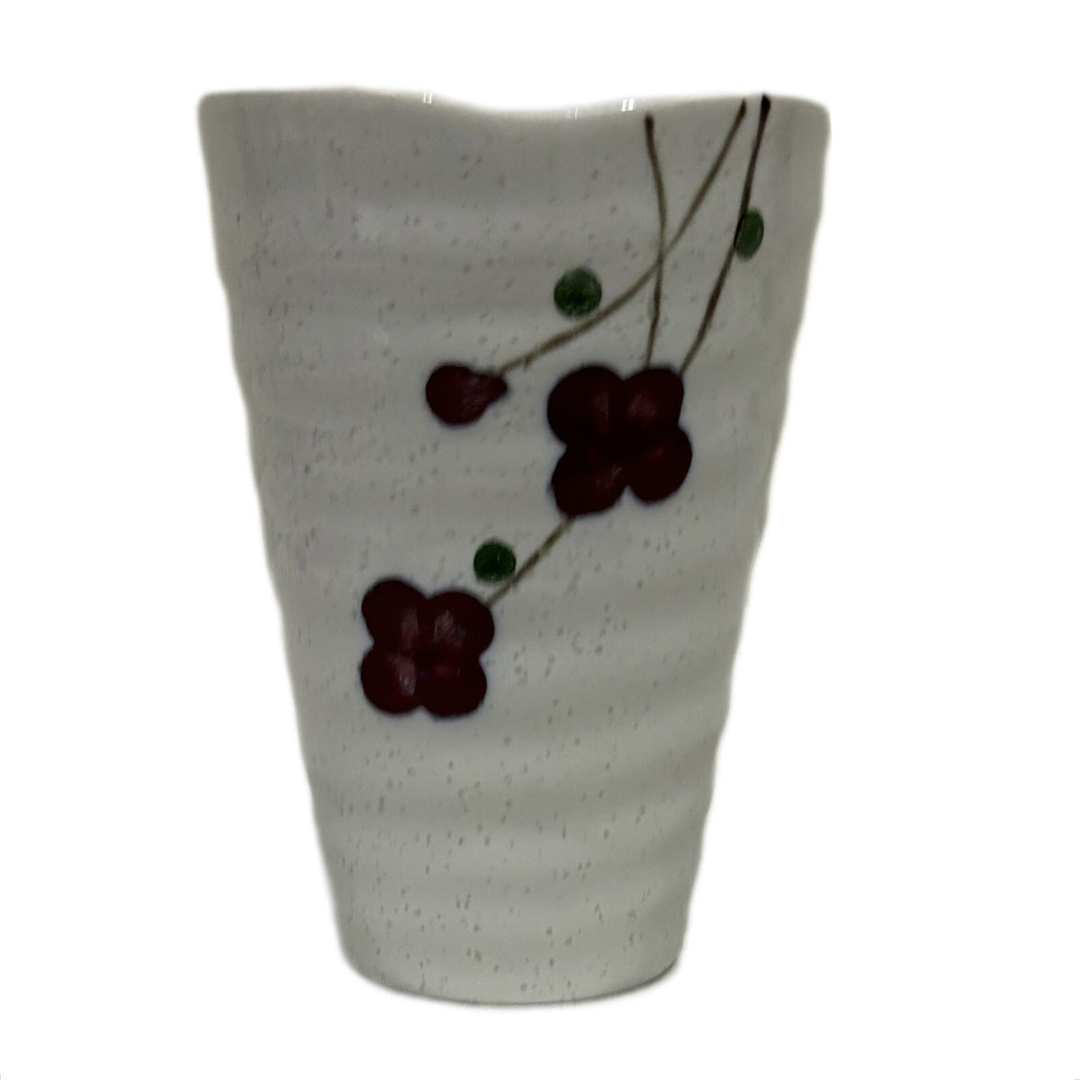 Vintage KoTo 5-Tea Cup Floral Red Cherry Blossom Ceramic Japanese No Handle Mugs
