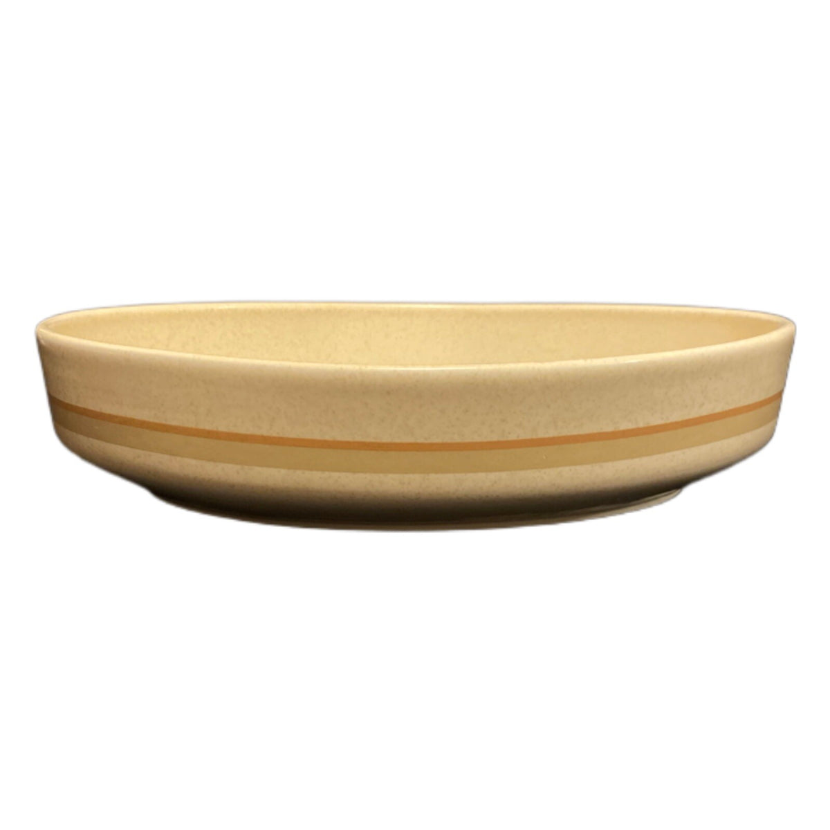 BRUSHWORK BEIGE Lenox Temper-Ware Oval Serving Bowl Stoneware USA Oven Safe
