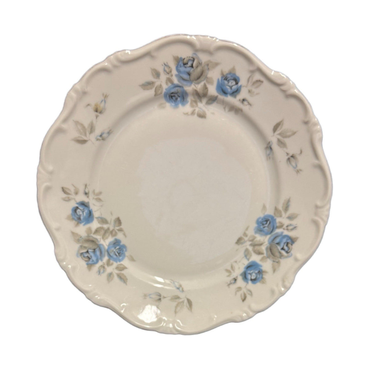 Set of 3 Hertel Jacob Bavaria Germany Louise Dinner Plates Blue Rose 10”D