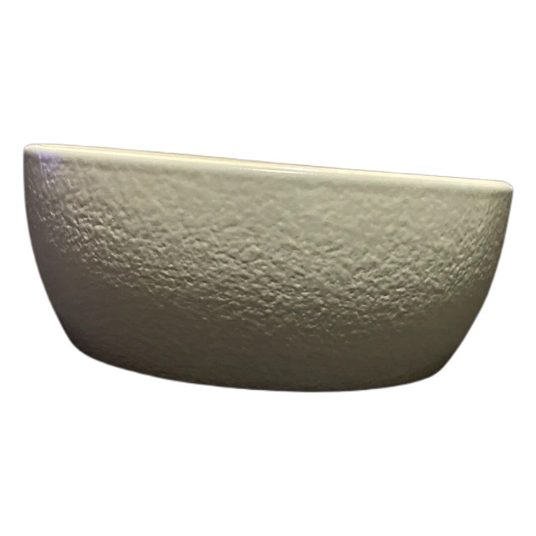 SPOT BRAND Dog Bowl PET Food Water Ceramic Dish Gray & White WOOF Bone