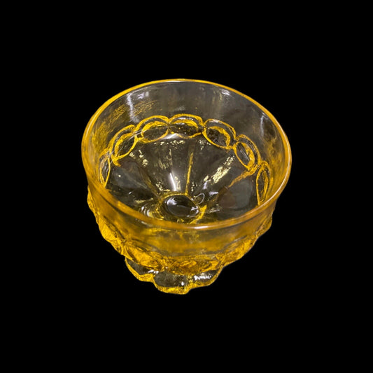 Tiffin Madeira Cornsilk Yellow Sherbet/Champagne Glasses, Set of 5 (1970s, Vintage)
