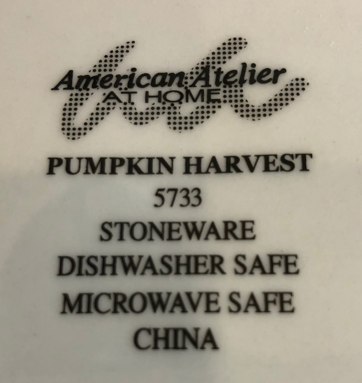 "PUMPKIN HARVEST" By American Atelier Dinnerware Stoneware Collection