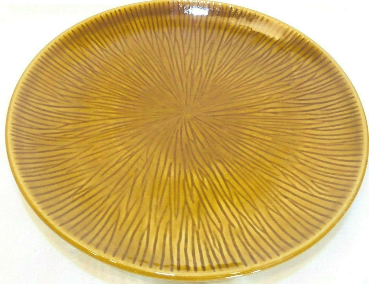 Tabletops Gallery Westwood Set of 3 Dinner Plates Handcrafted Brown Textured