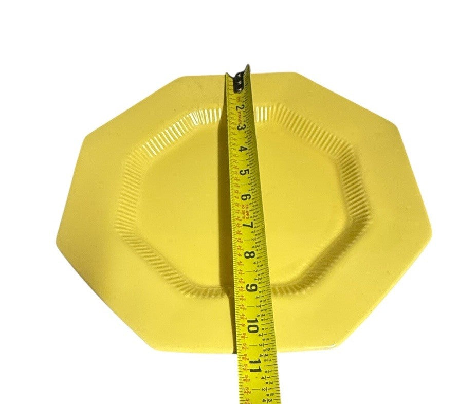 Nikko Daffodil Octagonal Dinner Plates Set of 2 10 3/4” Yellow Japan