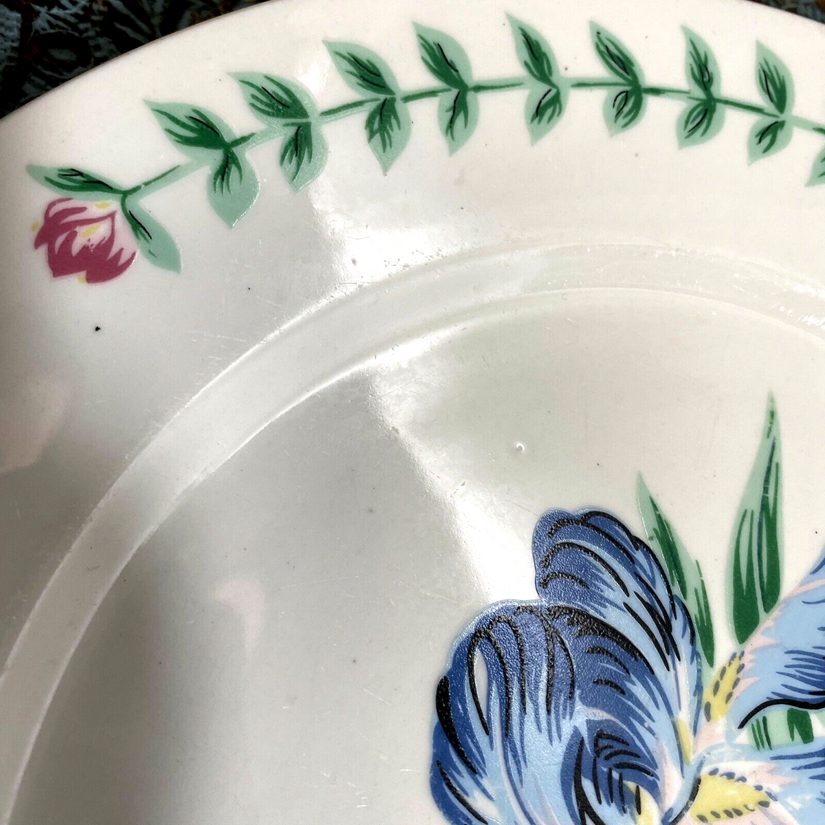 Vintage Tabletops Unlimited Botanica Dinner Plates Set of 5 Iris Floral China