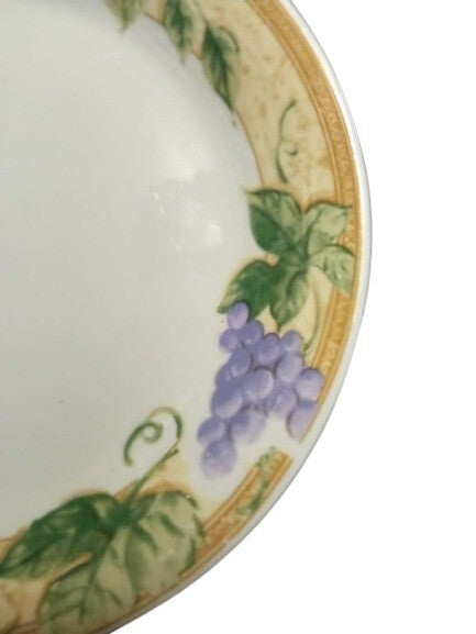Gibson Designs FRUIT GROVE 4-Bread & Butter Plates 6 7/8”D White & Fruits