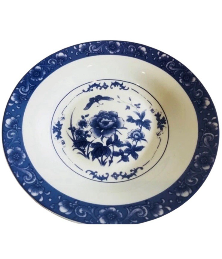 Baum Brothers Blue Rose Set of 4 Soup Bowls or 3 Saucers Replacement