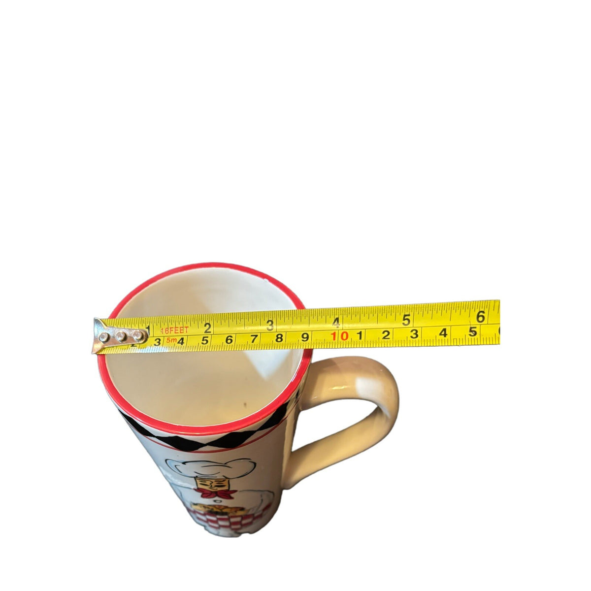 LE CHEF Latte Mug Ambiance Collections Tall Ceramic Coffee Tea Cup