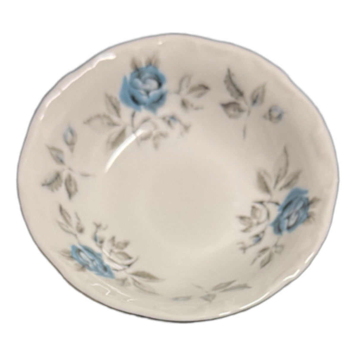 Set of 8 Hertel Jacob Bavaria Germany Louise Fruit Bowls Blue Rose 5 1/8”D