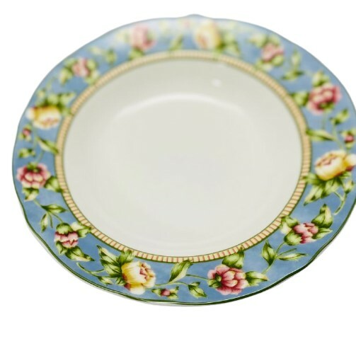 JESSICA McClintock 6-Rim Soup Bowls Westbury Court PTS Int’l Fine China 9 3/8" D
