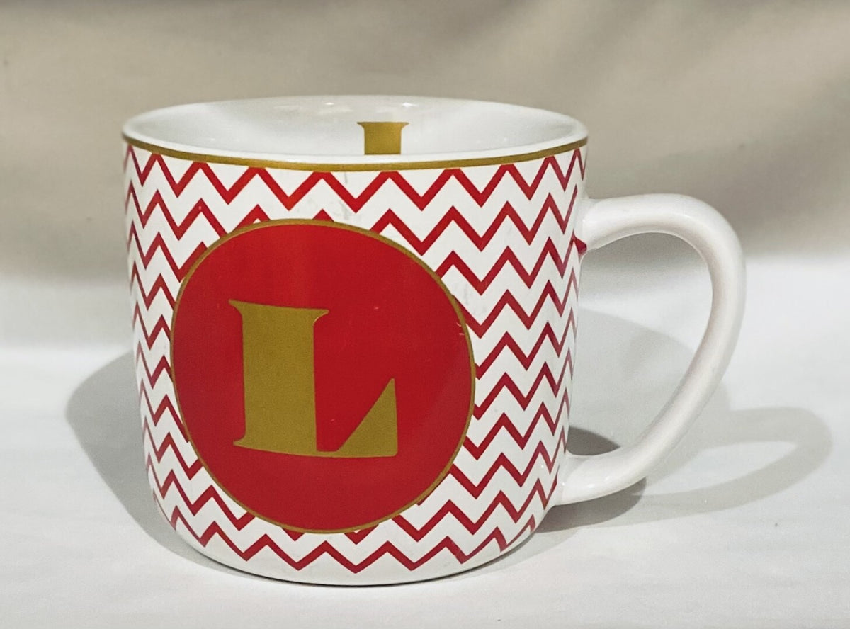 Target Stoneware Monogram Coffee Mug Personalized Name Cup Initial Letter 14 oz.