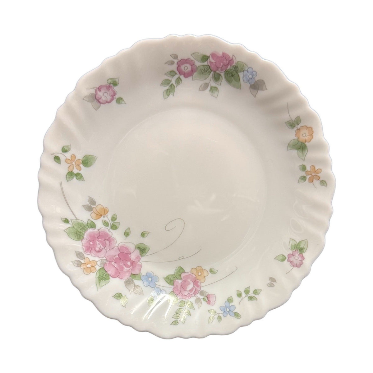 Arcopal France Rosalie 7” Salad Dessert Plates Set of 4 Pink Floral Vintage