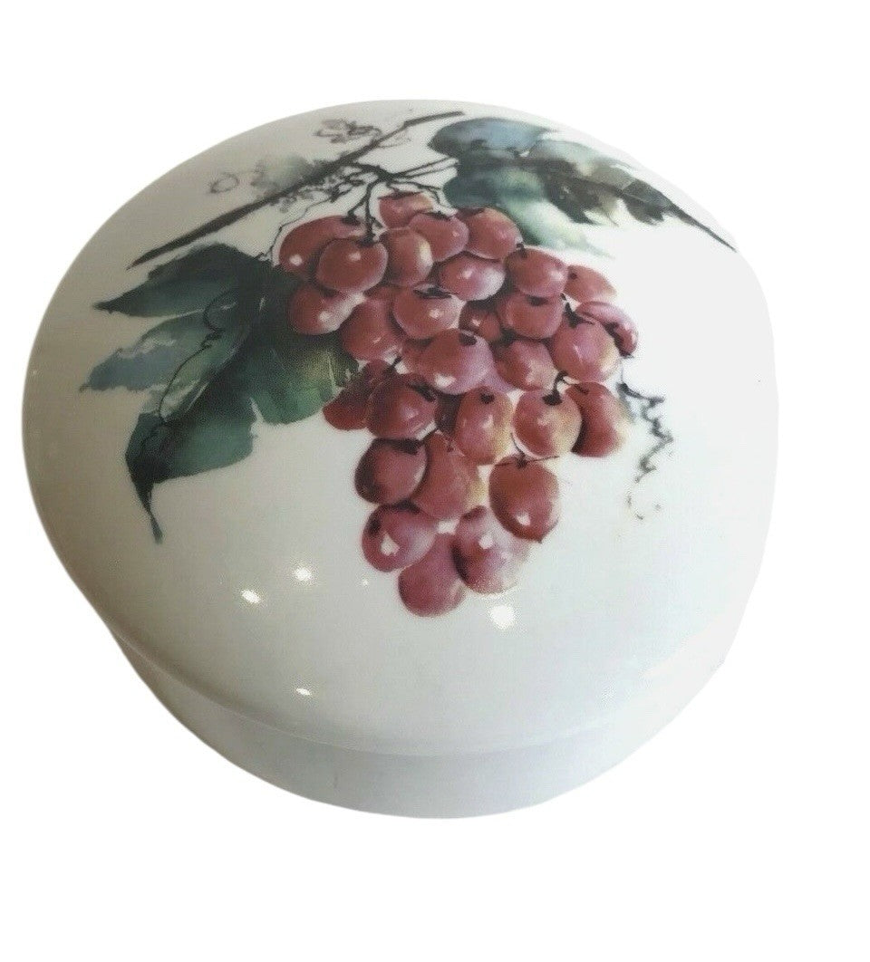 "GOURMET VILLAGE"  Wine Country Ceramic Brie Baker Cheese Dish with Lid 5" D
