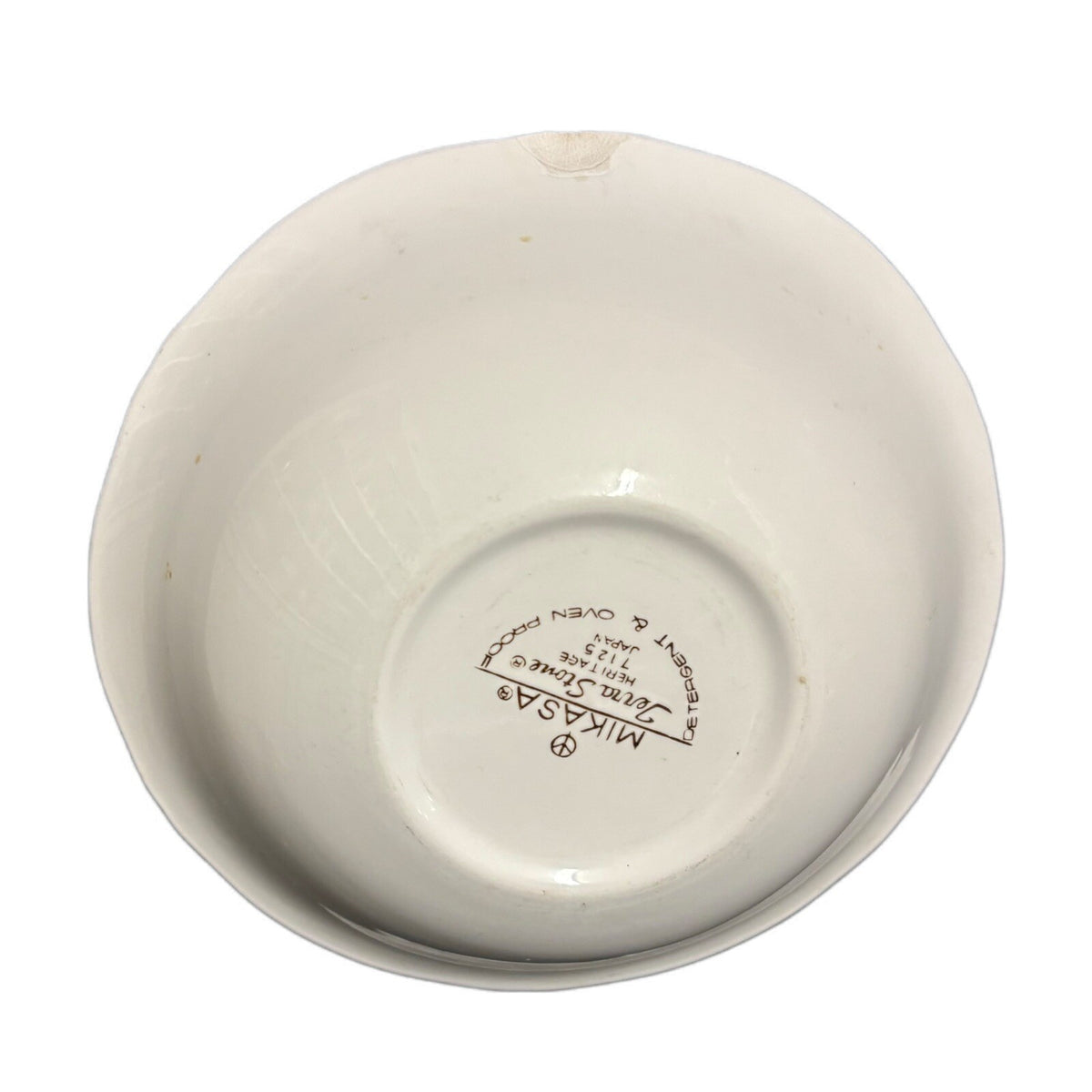 Mikasa Serving Bowl HERITAGE Round Terra Stone 7125 Japan Rooster Oven Proof