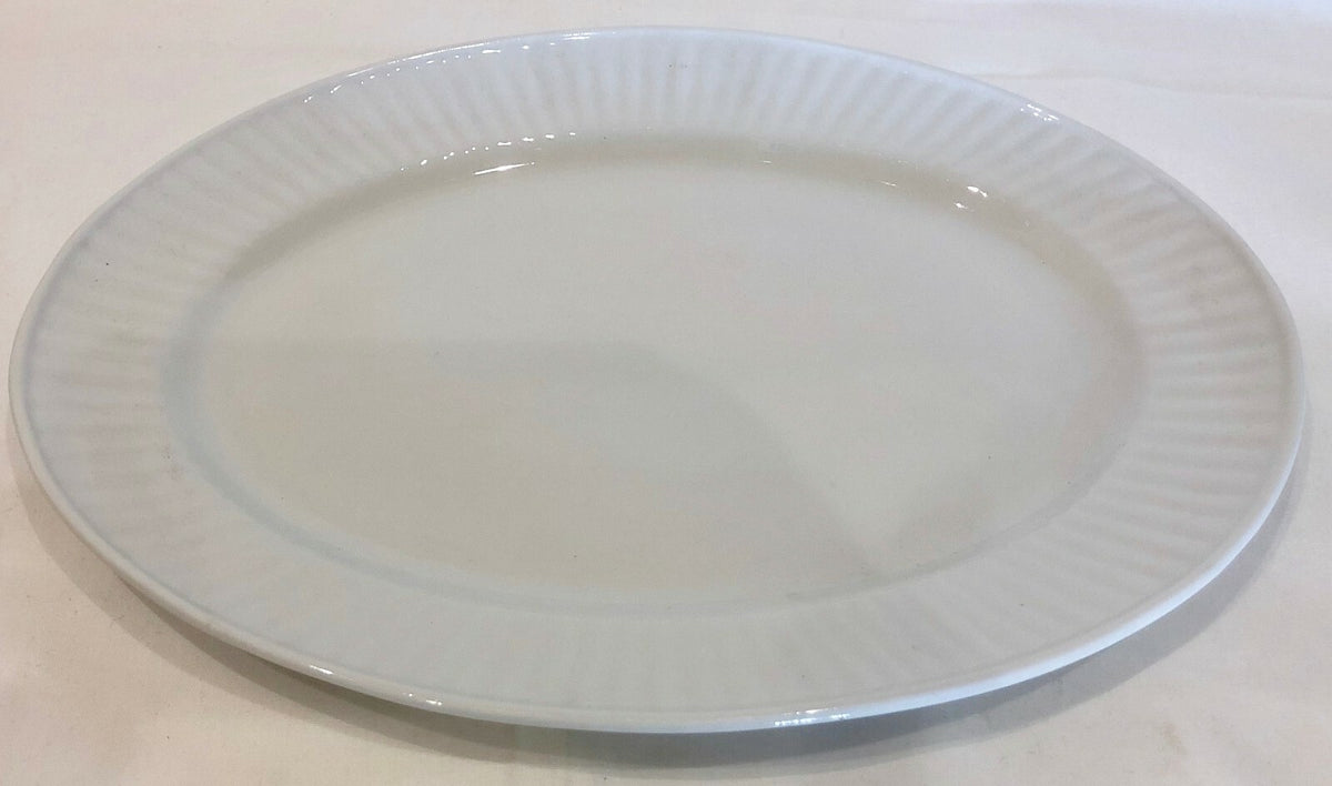 Gibson Designs Claremont Dinnerware Collection Embossed Scrolls/Columns No Trim