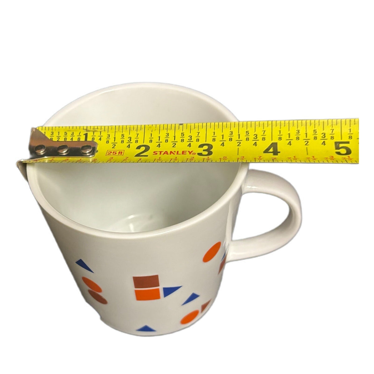 Xenia Taler MEMPHIS Mug White Porcelain Geometric Design Coffee Tea Cup